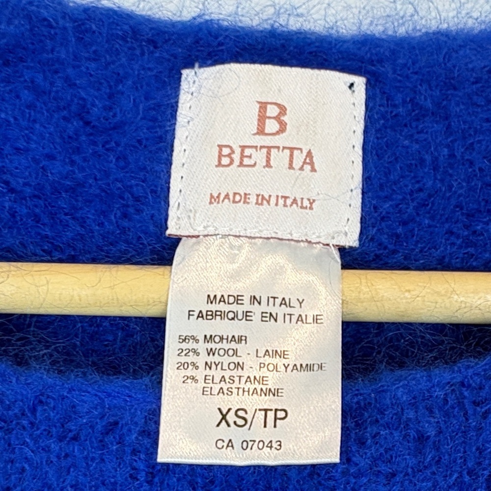 Betta Made in Italy Mohair Knit Sweater | Cobalt Blue French Minimalist - Picture 6 of 9